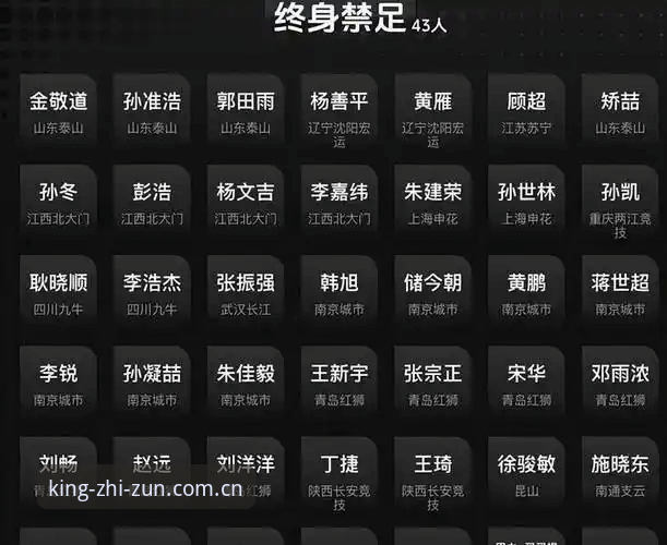 至尊棋牌怎么样哪个好 足协第三批禁足名单详解:至尊棋牌赛事数据追踪观察